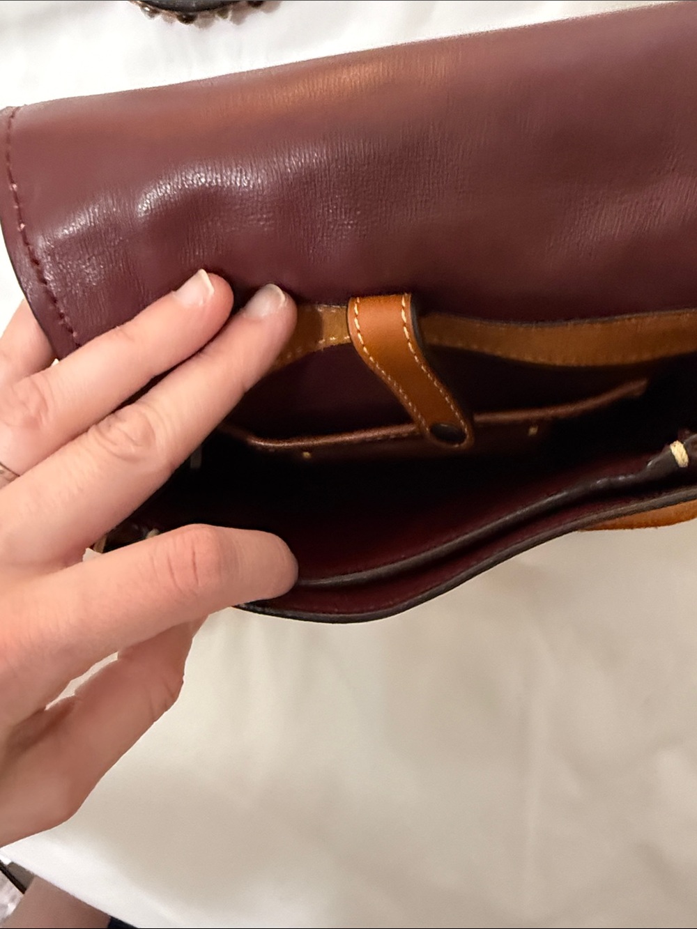 Coach Brown Suede Studded Crossbody - Picture 4 of 5